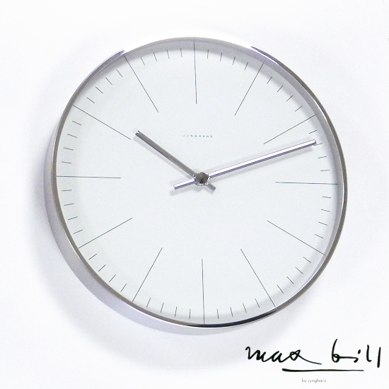 マックスビル by ユンハンス【maxbill by JUNGHANS】ウォールクロック WALL CLOCK バーインデックス 正規輸入品 367/6046.00