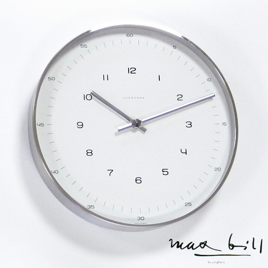 マックスビル by ユンハンス【maxbill by JUNGHANS】ウォールクロック WALL CLOCK アラビアインデックス 正規輸入品 367/6047.00