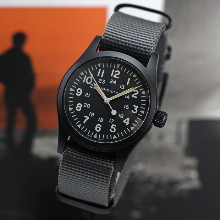 再入荷 ハミルトン HAMILTON カーキフィールドメカ手巻 38mm ブラック